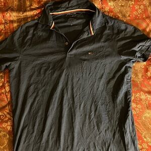 Tommy Hilfiger Dark Blue Polo with Red and White Accents